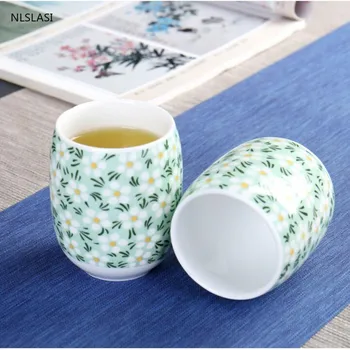 6 vnt./set Jingdezhen Keramikos teacup Vandens Puodelį Kavos puodeliai Boutique arbatos dubenėlį Kinų porceliano Arbatos rinkinys Drinkware Prekių 140ml