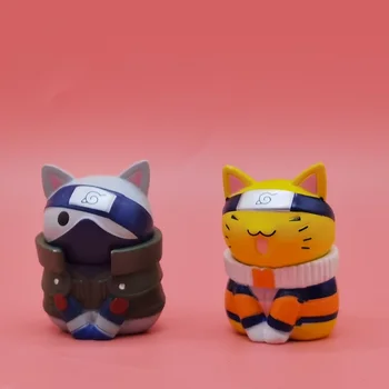 8PCS/Set Anime Naruto Katė Lėlės Žaislų Kambarį Apdailos Kakashi I Gaara Hyuga Sasuke Itachi Q Versija 3cm Lėlės Vaikų Žaislas Dovana