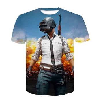 Aikooki Naujas PUBG 3D marškinėliai Vyrams/moterims Vasaros Mados Harajuku trumpomis Rankovėmis 3D Spausdinimo PUBG vyriški Marškinėliai Karšto Žaidimas Marškinėliai Drabužių
