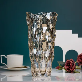 Amerikos lengvojo prabanga glazūra stiklo vaza kambarį modelis kambarį viešbutyje gėlių kompozicijų apdailos įrankiai, papuošalai ir amatų rūmai