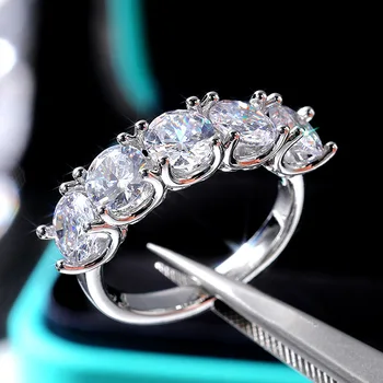 Amžinybės Pažadas žiedas 925 Sterlingas sidabro AAAAA Cirkonis Dalyvavimas Vestuvių Juostoje Žiedai, moterų Nuotakos Papuošalai Dovana