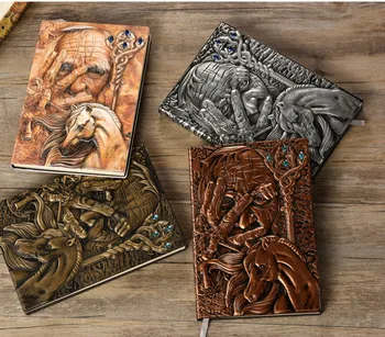 Anaglyph Gilding Burtininkas Sąsiuvinis Retro Planuotojas Bronzos Knygos, mokyklinės prekės, Raštinė, Kultūros ir Švietimo Retro notebook