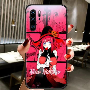Anime Nakano Nino Telefono Padengti Korpuso Huawei P8 P9 P10 P20 30 P40 Lite Pro Plus Smart Z 2019 juodo Dangtelio Prabanga Coque
