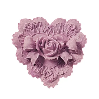 Aomily 3D Rose Bowknot Gėlės Silikono Šokolado Liejimo Širdies Meilė Muilo Pelėsių Žvakė Polimero Molis Pelėsių Amatai 