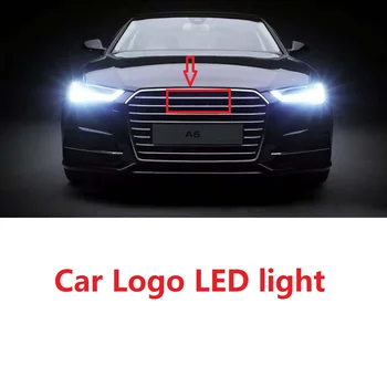 As 4D Priekiniai Galiniai Automobilių LED Emblema Šviesos Tinka Automobilio Logotipas Ženklelis Daylighting Lemputė Žymeklis DRL RS 4 5 di