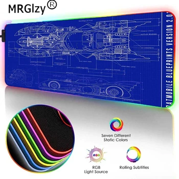 Asmeninį paveikslėlį didelis pelės mygtukai disko kilimėlis RGB žaidimų reikmenys, biuro bendrovė lentelė kilimėlis, LED gumos buitinių kilimų mat xxL