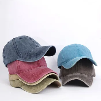 Aukštos kokybės Plauti Medvilnės Reguliuojamas vientisos spalvos Beisbolo kepuraitę Unisex pora bžūp Mados Laisvalaikio tėtis Skrybėlę Snapback cap