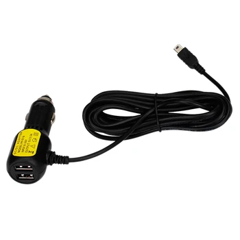Automobilių DVR Kamera GPS 3.5 metrų 5V 3.5 Lenktas mini USB Automobilinis Kroviklis su 2 USB Prievadas