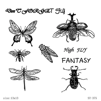AZSG Įvairių Vabzdžių Dragonfly Aiškių Ženklų 