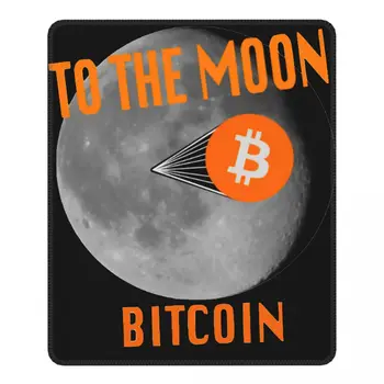 Bitcoin Mėnulio Nusileidimo Į Mėnulį Humoro Pelės Padas su Fiksavimo Krašto Kilimėlis, Bloknotai Natūralios Gumos Office Home Deco Kilimėlis