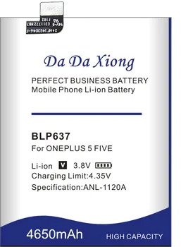 BLP637 4650mAh Telefono Baterija Oneplus 5 5T Vienas Plius 1+5 5T Baterijos Pakeitimo Aukštos Kokybės