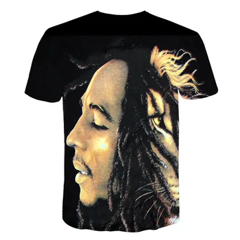 Bob Marley Marškinėliai Vyrams Naujas Mados Rūkymas 3D Atspausdinta Tee Marškinėliai Homme Atsitiktinis Marškinėliai Brand Tee