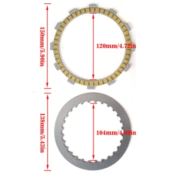 Clutch Friction Plates for Honda CB500T 1974-1977 22201-MA7-000 22321-MG8-000 22321-283-000