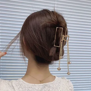 Crystal Kutas Plaukų Įrašą Metalo Drugelis Plaukų Letena Įrašą Moteris 2021 Mados Hairclips Moterų galvos Apdangalai, Mergaitėms Plaukų Aksesuarai