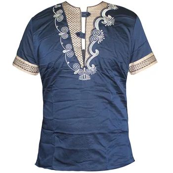 Dashikiage Afrikos Siuvinėjimo Spausdinti Marškinėliai 2021 M. Vasarą Dashiki trumpomis Rankovėmis T-shirt Mados Stilius Riche heidi bazin Drabužiai Vyrams