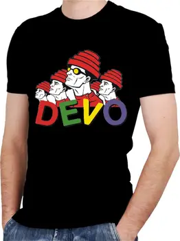 DEVO JUOSTA Juoda T-Shirt Marškinėliai Vyrams Roko Grupė Tee Muzika - parodyti originalus pavadinimas