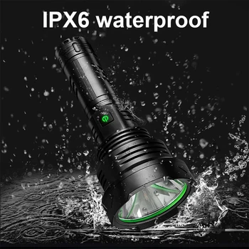 Didelės galios XHP160.2 led Žibintuvėlis galingas XHP 160 XHP90 USB taktinis žibintuvėlis Įkraunamas 18650 medžioklės žibintuvėlis šviesos Žibintai