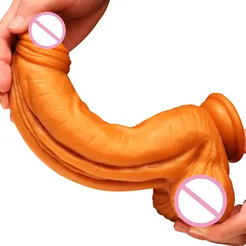 Didžiulis Tikroviškas Dildo Minkštas Didelis Dirbtinis Penis su siurbtuko Lesbiečių Žaislai Netikras Penis Sekso Žaislai Moteris Suaugusiųjų Sekso Produktas