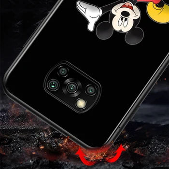 Disney Mielas Peliukas mikis Už Xiaomi Poco X3 NFC M3 M2 X2 F3 F2 Pro C3 F1 Mi Žaisti Sumaišykite 3 A2 A1 6X 5X Black Telefoną Padengti