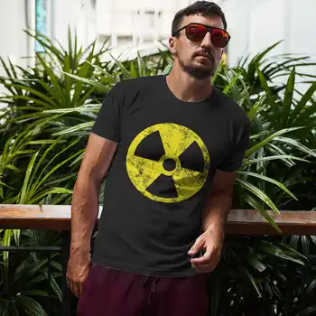 Dizaineris Branduolinės Radiotion Įspėjimas Fallout Simbolis, Ženklas, Įspėjimas, T-marškinėliai, Medvilnė, Negabaritinių Turas Nevk Vyrų Drabužiai.