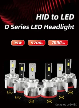 DMEX D1S Canbus LED Žibintų Lemputės 6000K 35W 4300LM, Pakeitimo D1S D2S D3S HID LED 70W