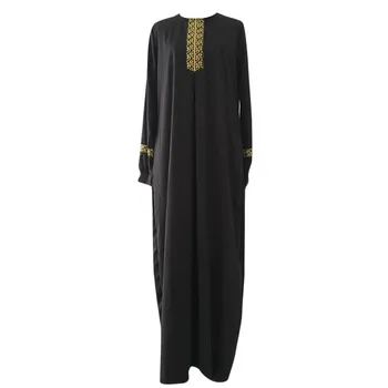 Dubajus kaftan Musulmonų Aprangos Mados Lady Moterų Plius Dydis Spausdinti Abaja Jilbab Musulmonų Maxi Suknelė Atsitiktinis Kaftan Ilga Suknelė ramadanas