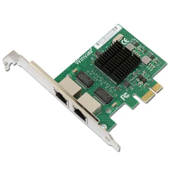 E575T2 PCI-e X1, Dvi-port gigabit ethernet NIC 