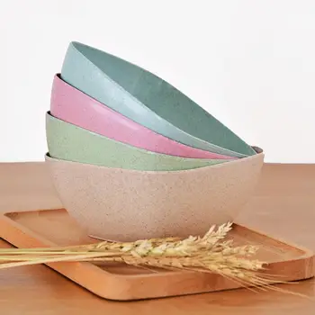 Ekologiškos Kviečių šiaudų valgyti dubenys Japonų Stalo kūrybos namų Moksleivių ryžių dubenėlį sriubos dubuo
