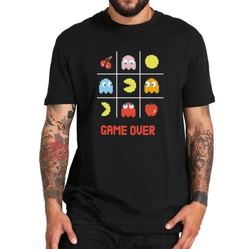 ES Dydis Erdvėje Okupantas marškinėliai Klasikinis Šaudymo Retro Žaidimo Dovana Arcade Žaidėjas Meninio Dizaino Juodos spalvos Medvilniniai marškinėliai