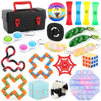 Fidget Žaislų Paketas Nustatyti Burbulas Antistress Rankų Paramos Anti Stress Ball Žaislas Sėdėti Plonas Jutimo Paprasta Dimple Vaikams Suaugusieji