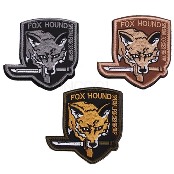 FOX PVC Išsiuvinėti Pleistrai Taktinis karo Pleistras Emblema Kovoti su Guma Siuvinėjimas, Emblemos Drabužių, Kuprinės, Striukės