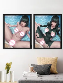 Fubuki Vienas Smūgis Sexy Nude Kawaii Japonų Anime Ir Animacinių Filmų Meno Plakatas Sienos Šilko Nuotrauką Užsakymą Dekoro Gyvenimo-Miegamojo Puošmena