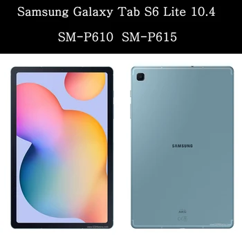 Funda Samsung Galaxy Tab S6 Lite 10.4 2020 SM-P610 SM-P615 Atveju PU Odos Apversti Stovėti Rubisafe Animacinių filmų Tapybos Smart Cover Coque