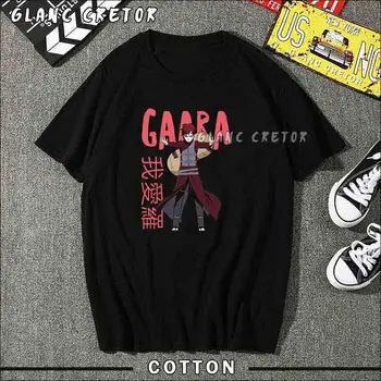 Gaara Anime, Manga T-shirt Grafinis Tee Viršūnes Vyrų Harajuku Animacinių filmų Marškinėliai Vyrams Unisex Naujas Mados Marškinėlius