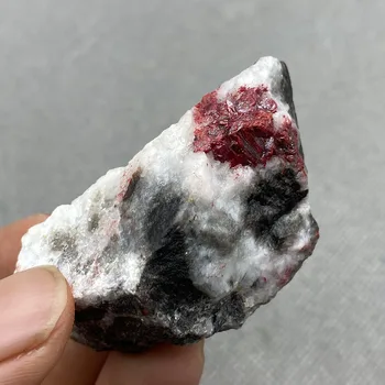 Gamtos Gyvsidabrio akmens Originalus raudonas Akmuo Gydymo Reiki Kristalų A28#