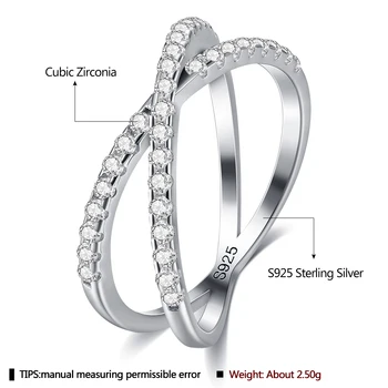 GOMAYA Sparkle Susipynusios Žiedas 925 Sterlingas Sidabro Kubinis Cirkonis Piršto Žiedai, Moterų Dalyvavimas Naują Atvykimo Fine Jewelry