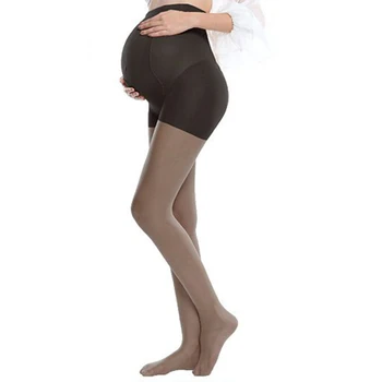 Gravida Pėdkelnės Motinystės Antblauzdžiai Nėštumo Drabužiai Nėščioms moterims ultra-plonas sexy Juoda Nailono kojinės super Elastinga šilko