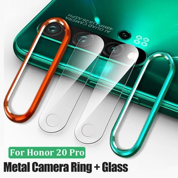 Grūdintas Stiklas Huawei Honor 20 30 Pro Stiklo Nova 5T Metalo Žiedas Fotoaparato Objektyvą Screen Protector Apsauginės Plėvelės len X10 20s 30s