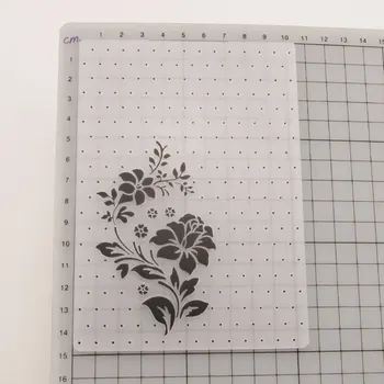 Gėlių Lapų Dizaino Plastiko Įspaudas Katalogą Šabloną Taško Fone Scrapbooking Amatų 