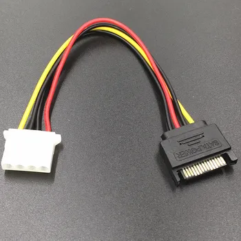 HDD sata į ide maitinimo kabelis 15Pin SATA Moteris Molex IDE 4Pin Male Adapter Išplėtimo Kietajame Diske, Maitinimo Kabelis, Kasybos
