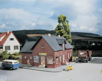 HO 1:87 Scale Modelis Miniatiūrinės Europos Parduotuvė, Geležinkelio Pirkinių Traukinio Signalo Kraštovaizdžio Išdėstymas