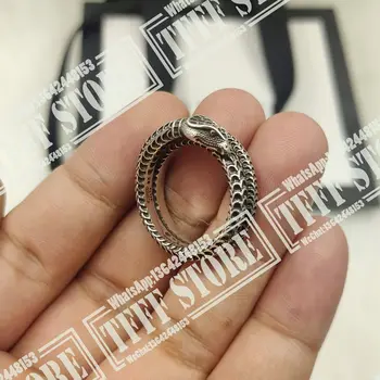 Interneto sławna mados serijos karšto stiliaus serpentine sterlingas sidabro žiedas