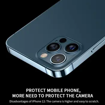 IPhone 12 Pro Max vaizdo Kameros Objektyvas Gynėjas Ultra Plonas Aliuminio Atgal Fotoaparato Objektyvą Atveju iPhone 12 Pro Max Padengti Žiedas