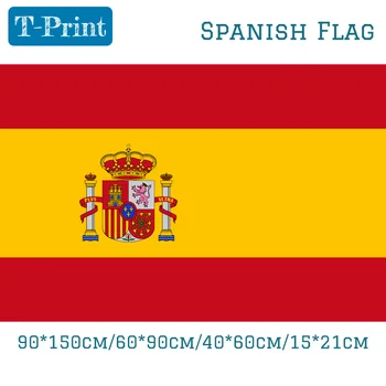 Ispanijos vėliava ir Reklama 90*150cm 60*90cm 40*60cm 15*21cm Poliesteris Ispanijos Nacionalinės Vėliavos ispanijos skristi Reklama
