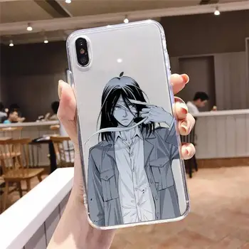 Išpuolis titan Eren Jaeger Japonija, anime, Telefono dėklas Permatomas iPhone 6 7 8 11 12-os mini pro X XS XR MAX Plus