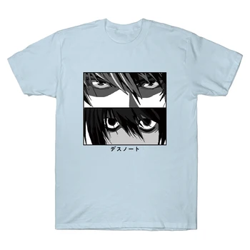 Japonų Anime Death Note, Animacinių Filmų Marškinėlius Kira L Grafinis Tees Harajuku Vasaros Vyrų, Moterų Topai Unisex Tee