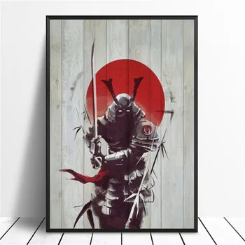 Japonų Meno Geiša Swordwork Kariai moteris Drobė, Tapyba, Plakatų Ir grafikos Sienos Plakatas sienos Meno Nuotrauka už Kambarį