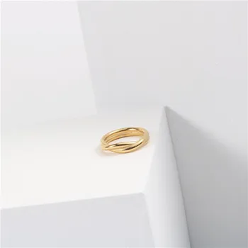 Joolim Aukštos klasės Susukti Nerūdijančio Plieno Žiedai Moterims Minimalistinio Žiedai Moterims Dizaino Papuošalai