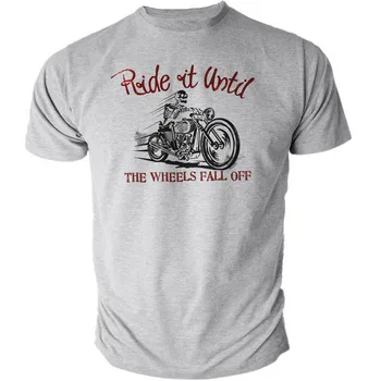 Juo Važiuoti, Kol... Motociklas Classic Vintage Dviratininkas Nelaimę 2019 Naujas Vyrų Drabužiai Aukštos Kokybės Marškinėliai