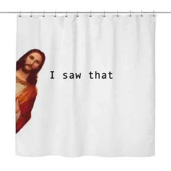 Jėzus Peeking Per Dušo Užuolaidos-juokinga, Vieno Miegamojo, Vonios Užuolaidas, Užuolaidų, Dušo Užuolaidos Vonios Uždanga Dušo